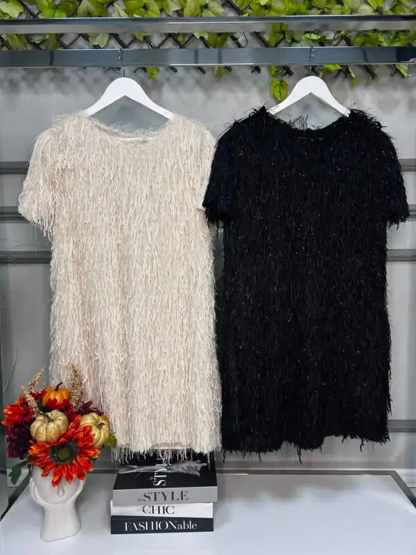 Рокля с ресни "Midnight Fringe"