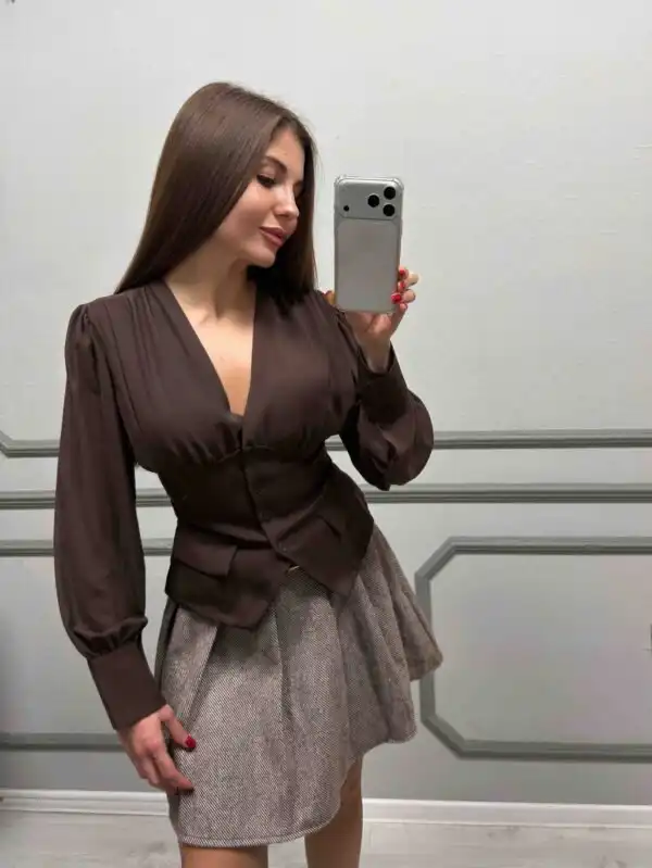 Елегантна риза Chocolate muse