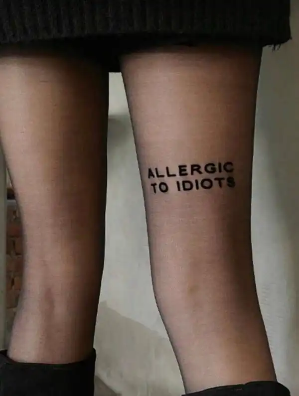 Чорапогащник "Allergic to idiot" - снимка 2