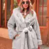 Палто от еко косъм Belvia