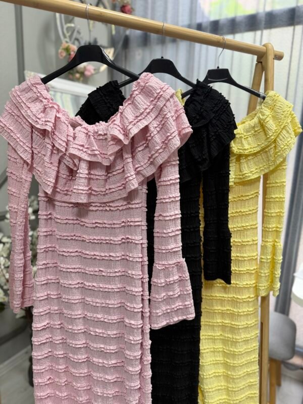 Рокля Rosé Ruffle - снимка 6