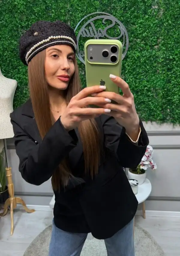 Барета букле с перли