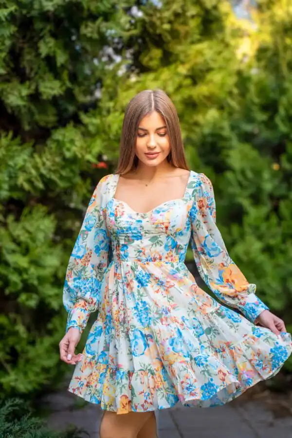Къса рокля Floral Dream - снимка 2