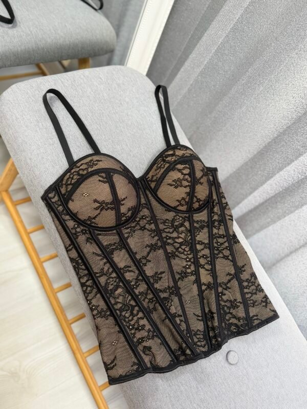 Дантелен корсет Noir Lace - снимка 3