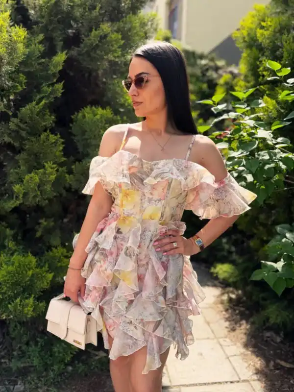 Мини рокля Blush Garden - снимка 2