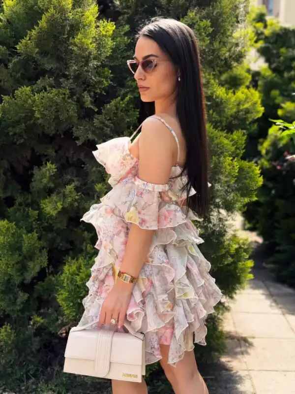 Мини рокля Blush Garden - снимка 3