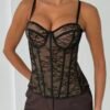 Дантелен корсет Noir Lace