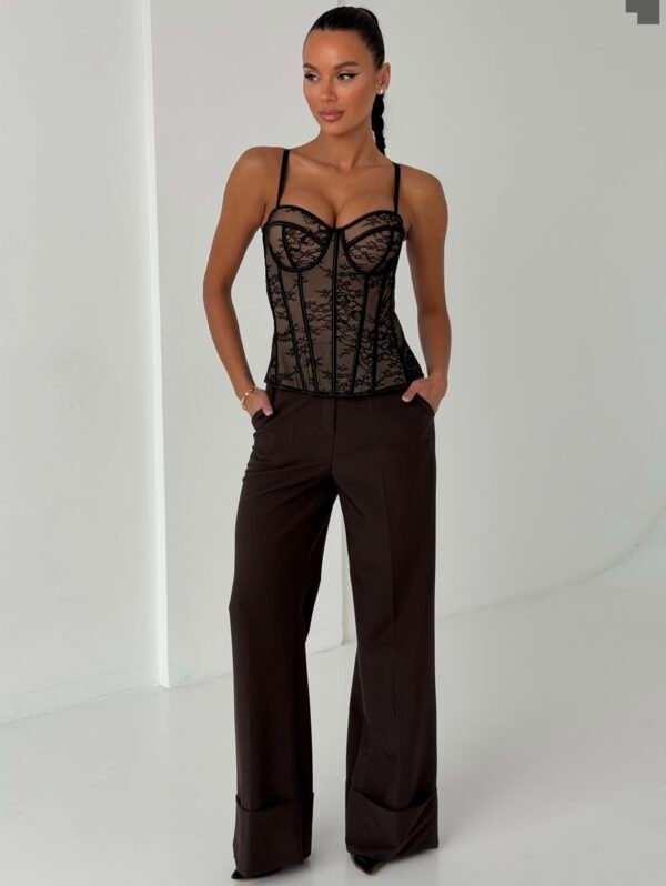 Дантелен корсет Noir Lace - снимка 2