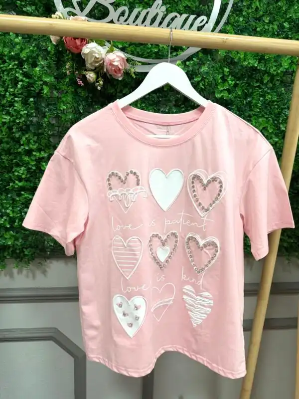 Тениска Pink heart - снимка 3