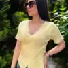 Блуза рипс с дантела - снимка 2