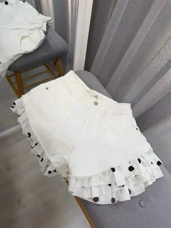 Къси дънки Polka dots