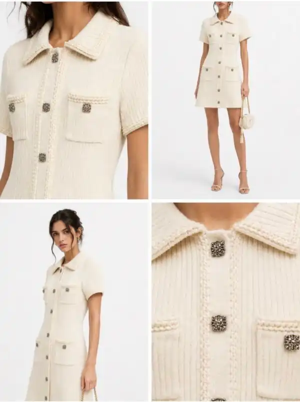 Рокля плетиво Blush charm - снимка 2