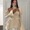 Рокля Beige elegance - снимка 2